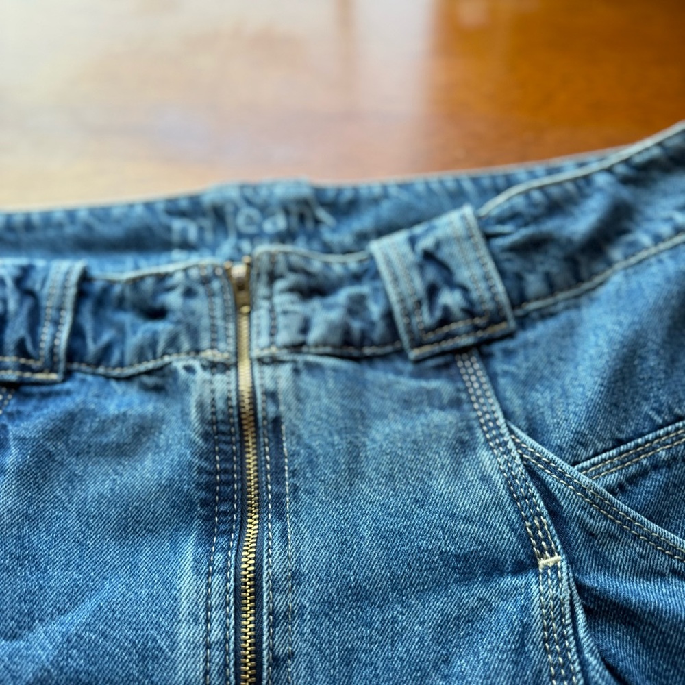 M Jeans Maurices Barrel Leg High Rise Distressed Denim Size 16 Short 35 x 27 - Picture 11 of 15
